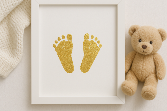 framed baby toes prints oregon