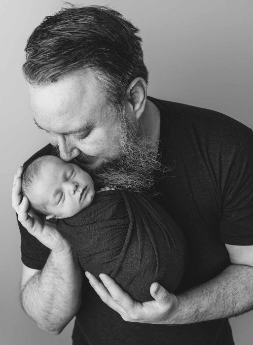 baby boy portland session wrapped with dad