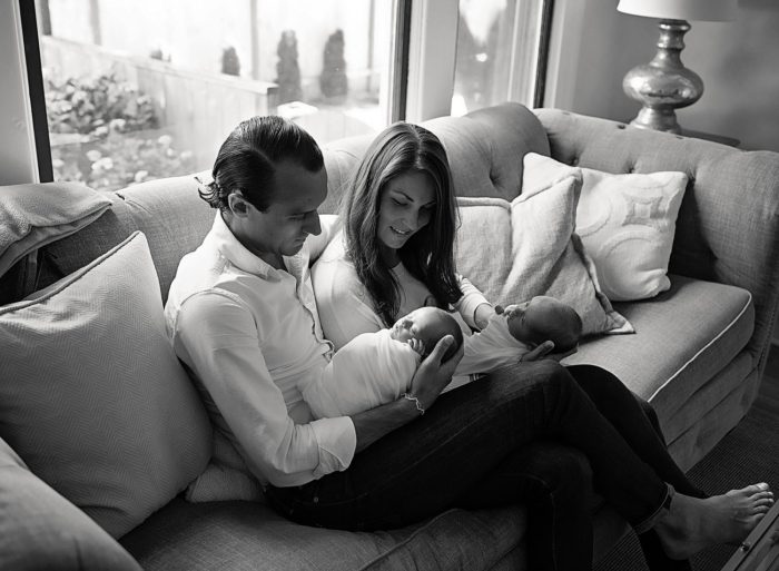 Cozy in-home newborn session photographed in New York City
