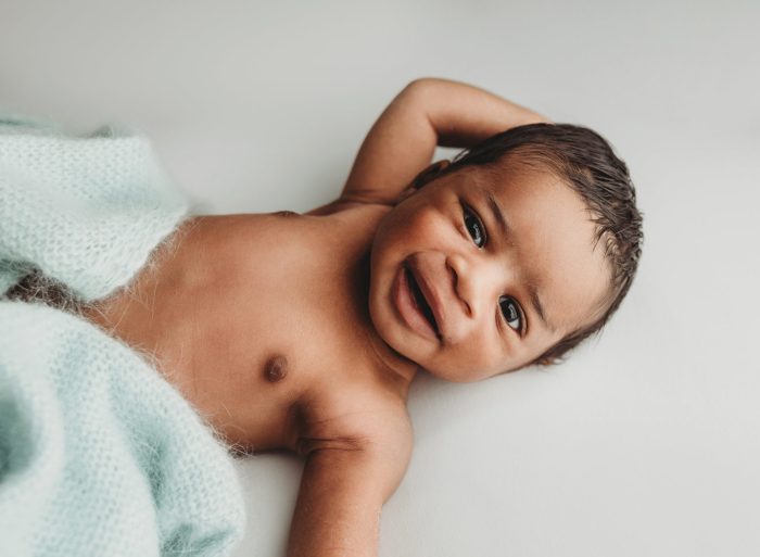 nyc newborn photographer classic baby posing