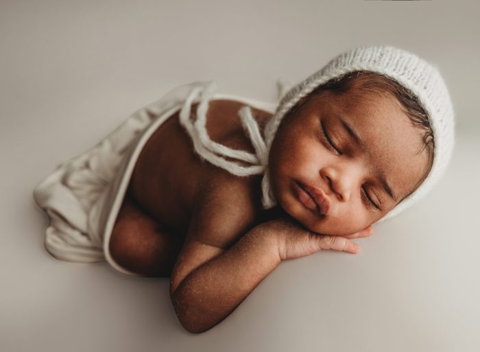 Timeless newborn portrait of baby boy photographed in New York City